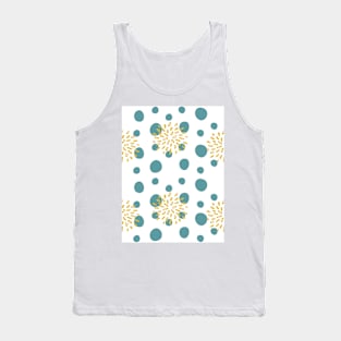 Blue raindrops in yellow flower Tank Top